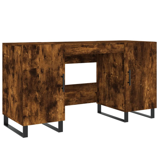 Desk Smoked Oak 140x50x75 cm Engineered Wood Desk Smoked Oak 140x50x75 cm Engineered Wood