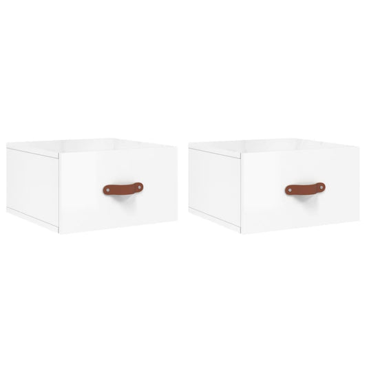 Wall-mounted Bedside Cabinets 2 pcs High Gloss White 35x35x20 cm Wall-mounted Bedside Cabinets 2 pcs High Gloss White 35x35x20 cm