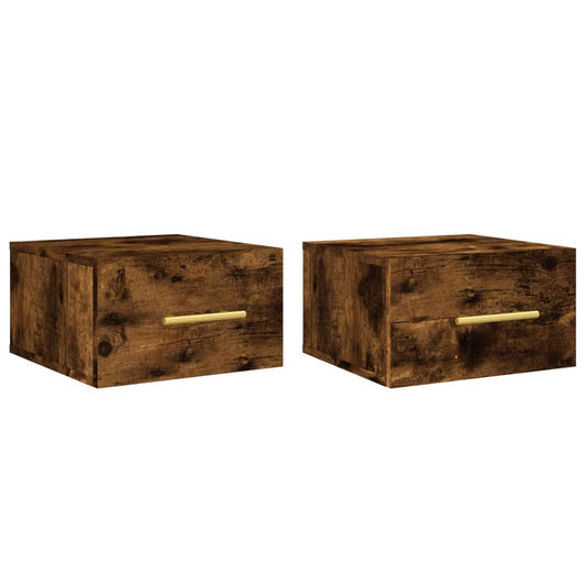 Wall-mounted Bedside Cabinets 2 pcs Smoked Oak 35x35x20 cm Wall-mounted Bedside Cabinets 2 pcs Smoked Oak 35x35x20 cm
