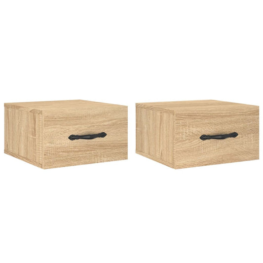 Wall-mounted Bedside Cabinets 2 pcs Sonoma Oak 35x35x20 cm Wall-mounted Bedside Cabinets 2 pcs Sonoma Oak 35x35x20 cm