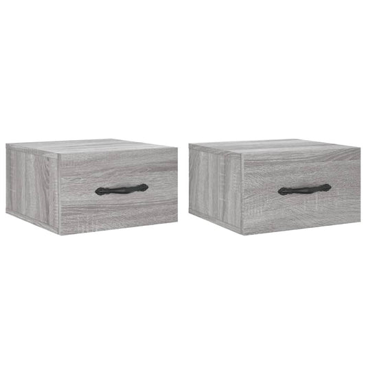 Wall-mounted Bedside Cabinets 2 pcs Grey Sonoma 35x35x20 cm Wall-mounted Bedside Cabinets 2 pcs Grey Sonoma 35x35x20 cm