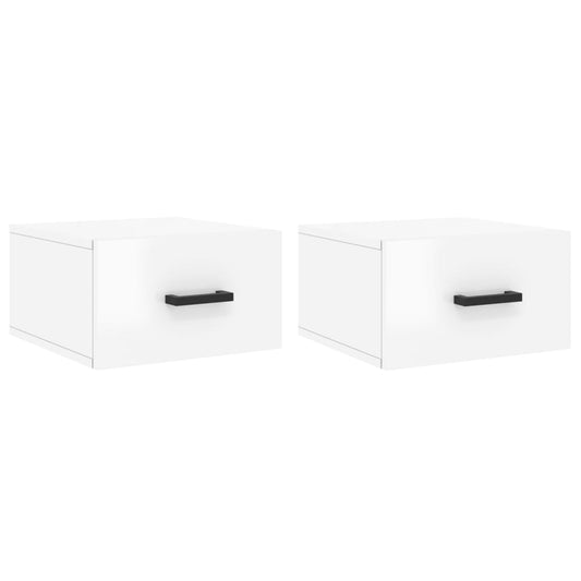 Wall-mounted Bedside Cabinets 2 pcs High Gloss White 35x35x20 cm Wall-mounted Bedside Cabinets 2 pcs High Gloss White 35x35x20 cm