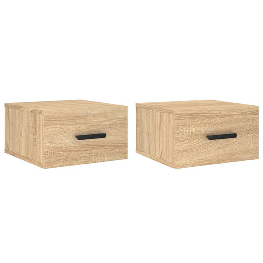Wall-mounted Bedside Cabinets 2 pcs Sonoma Oak 35x35x20 cm Wall-mounted Bedside Cabinets 2 pcs Sonoma Oak 35x35x20 cm