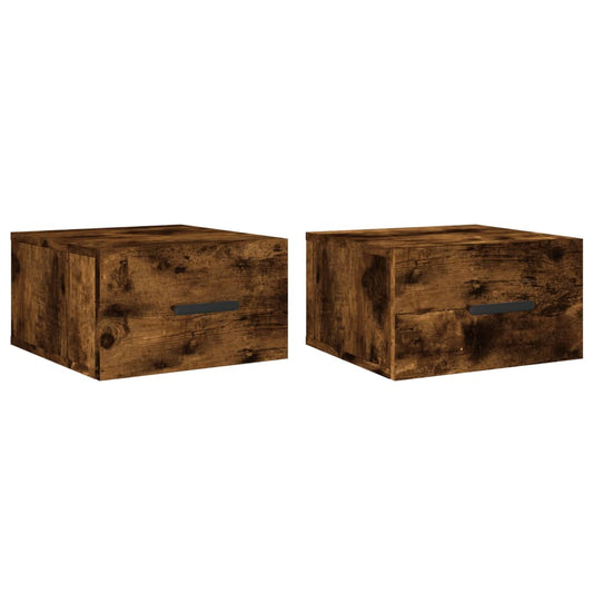 Wall-mounted Bedside Cabinets 2 pcs Smoked Oak 35x35x20 cm Wall-mounted Bedside Cabinets 2 pcs Smoked Oak 35x35x20 cm