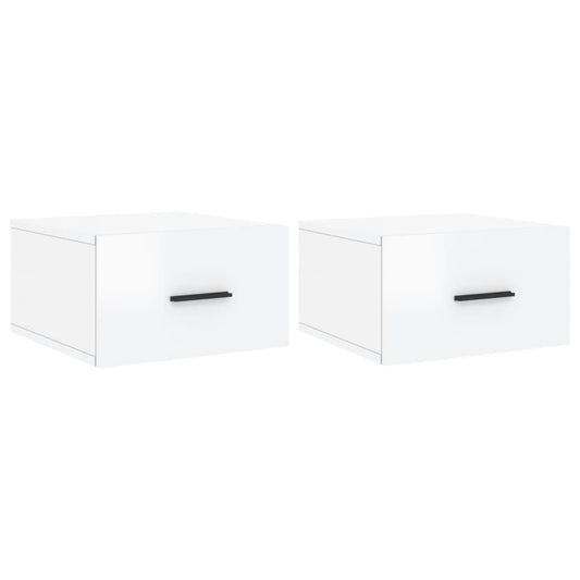 Wall-mounted Bedside Cabinets 2 pcs High Gloss White 35x35x20 cm Wall-mounted Bedside Cabinets 2 pcs High Gloss White 35x35x20 cm