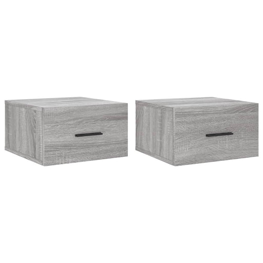 Wall-mounted Bedside Cabinets 2 pcs Grey Sonoma 35x35x20 cm Wall-mounted Bedside Cabinets 2 pcs Grey Sonoma 35x35x20 cm
