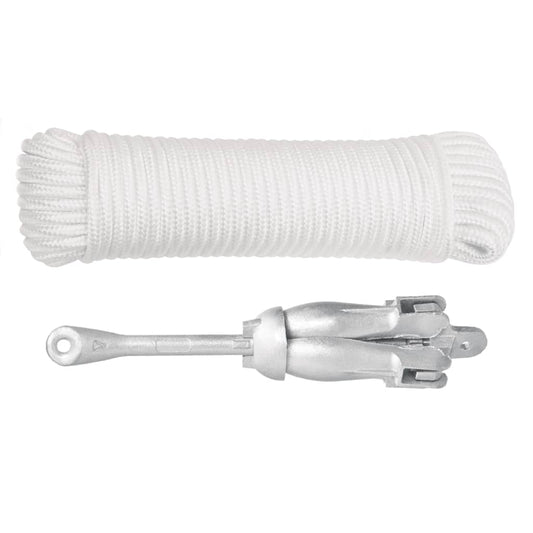 Folding Anchor with Rope Silver 3.2 kg Malleable Iron Folding Anchor with Rope Silver 3.2 kg Malleable Iron