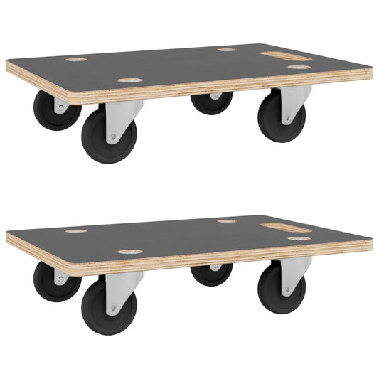 Transport Trolleys 2 pcs Rectangular 80x55x11,5 cm 250 kg Transport Trolleys 2 pcs Rectangular 80x55x11,5 cm 250 kg