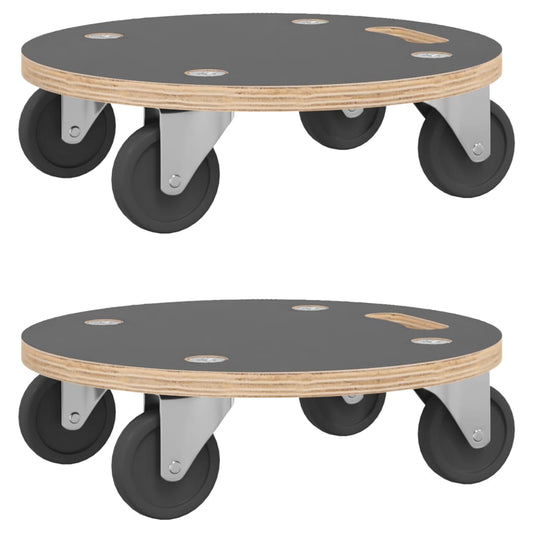 Transport Trolleys 2 pcs Round Ø38x11.5 cm Transport Trolleys 2 pcs Round Ø38x11.5 cm