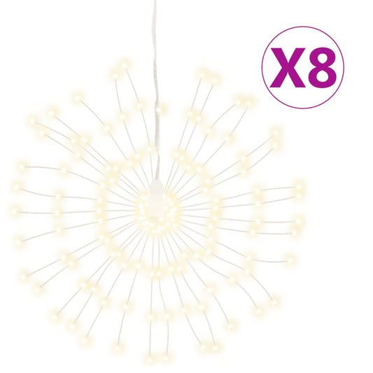 Christmas Starburst Lights 140 LEDs 8 pcs Warm White 17 cm Christmas Starburst Lights 140 LEDs 8 pcs Warm White 17 cm