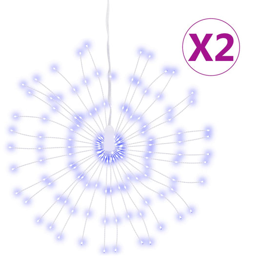 Christmas Starburst Lights 140 LEDs 2 pcs Blue 17 cm Christmas Starburst Lights 140 LEDs 2 pcs Blue 17 cm