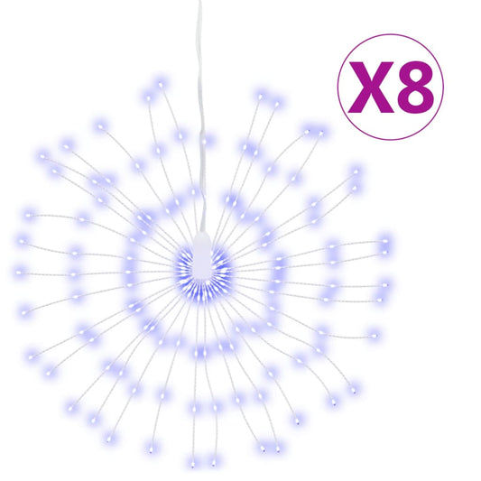 Christmas Starburst Lights 140 LEDs 8 pcs Blue 17 cm Christmas Starburst Lights 140 LEDs 8 pcs Blue 17 cm