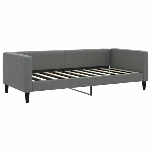 Day Bed without Mattress Dark Grey 90x190 cm Fabric Day Bed without Mattress Dark Grey 90x190 cm Fabric