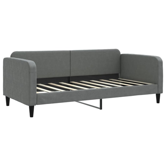 Day Bed without Mattress Dark Grey 90x190 cm Fabric Day Bed without Mattress Dark Grey 90x190 cm Fabric