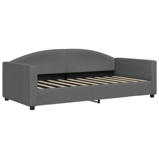 Day Bed without Mattress Dark Grey 90x190 cm Fabric Day Bed without Mattress Dark Grey 90x190 cm Fabric