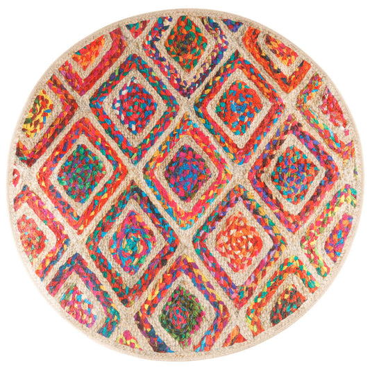 Rug Washable Multicolour Ø 120 cm Rug Washable Multicolour Ø 120 cm