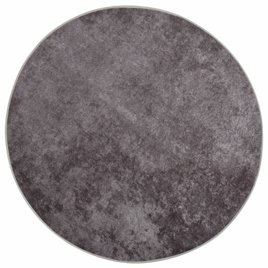 Rug Washable Grey Ø 200 cm Rug Washable Grey Ø 200 cm