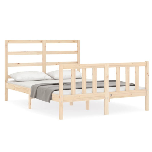 Bed Frame without Mattress Small Double Solid Wood Pine Bed Frame without Mattress Small Double Solid Wood Pine