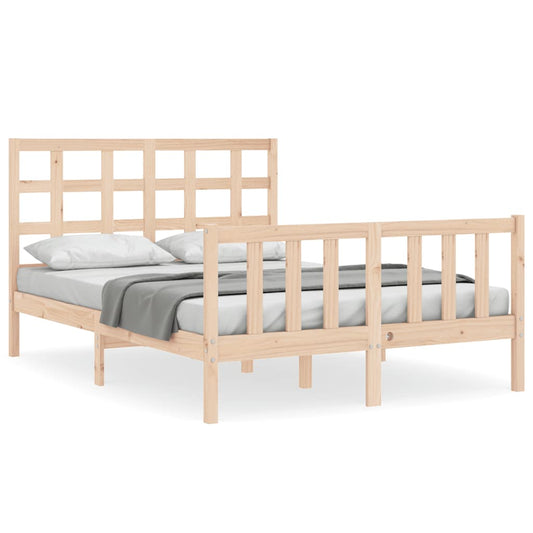 Bed Frame without Mattress Small Double Solid Wood Pine Bed Frame without Mattress Small Double Solid Wood Pine