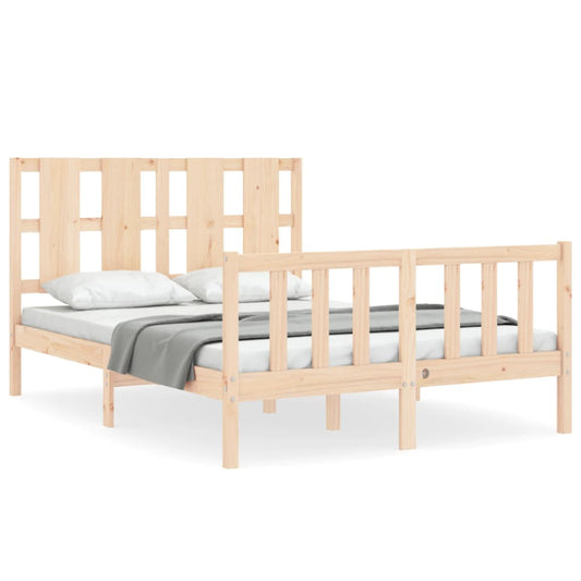 Bed Frame without Mattress Small Double Solid Wood Pine Bed Frame without Mattress Small Double Solid Wood Pine