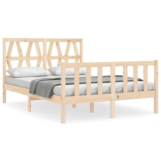 Bed Frame without Mattress Small Double Solid Wood Pine Bed Frame without Mattress Small Double Solid Wood Pine