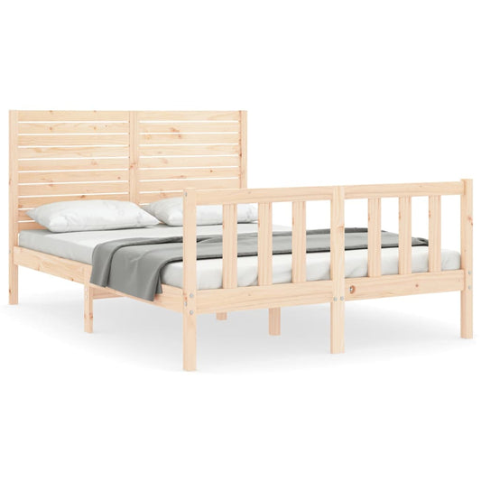 Bed Frame without Mattress Small Double Solid Wood Pine Bed Frame without Mattress Small Double Solid Wood Pine