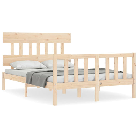 Bed Frame without Mattress Small Double Solid Wood Pine Bed Frame without Mattress Small Double Solid Wood Pine