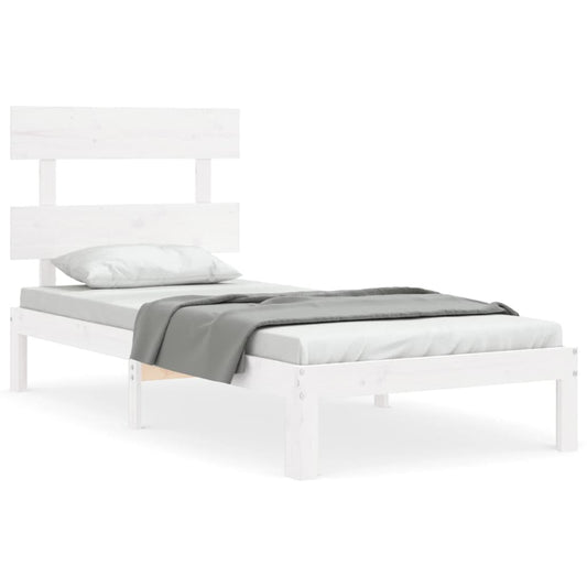 Bed Frame without Mattress White 90x200 cm Solid Wood Pine Bed Frame without Mattress White 90x200 cm Solid Wood Pine