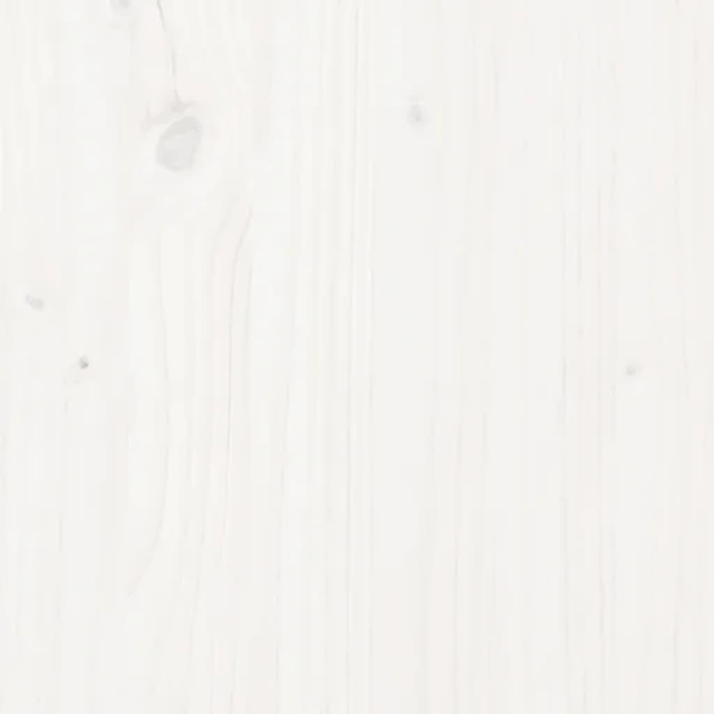 Bed Frame without Mattress White 90x200 cm Solid Wood Pine