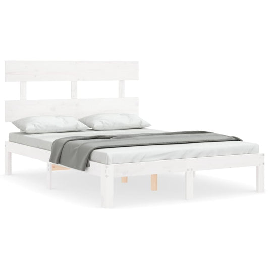 Bed Frame without Mattress White 120x200 cm Solid Wood Pine Bed Frame without Mattress White 120x200 cm Solid Wood Pine