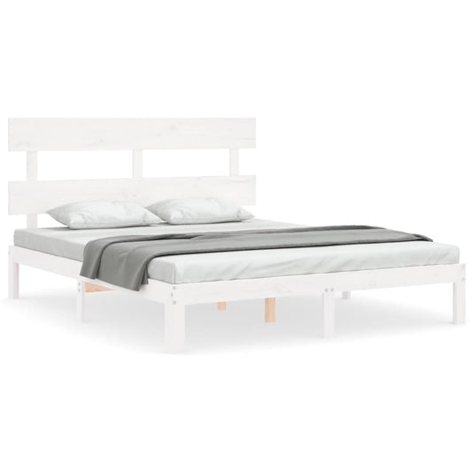 Bed Frame without Mattress White 160x200 cm Solid Wood Pine Bed Frame without Mattress White 160x200 cm Solid Wood Pine