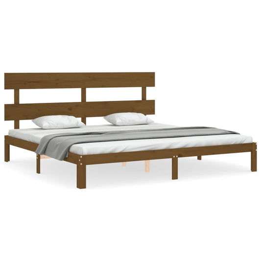 Bed Frame without Mattress Honey Brown 200x200 cm Solid Wood Pine Bed Frame without Mattress Honey Brown 200x200 cm Solid Wood Pine
