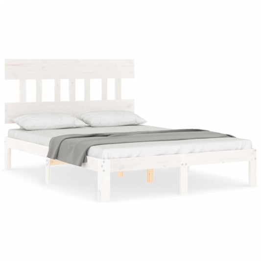 Bed Frame without Mattress White 120x200 cm Solid Wood Pine Bed Frame without Mattress White 120x200 cm Solid Wood Pine