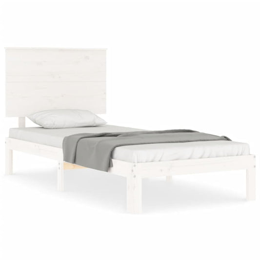 Bed Frame without Mattress White 100x200 cm Solid Wood Pine Bed Frame without Mattress White 100x200 cm Solid Wood Pine