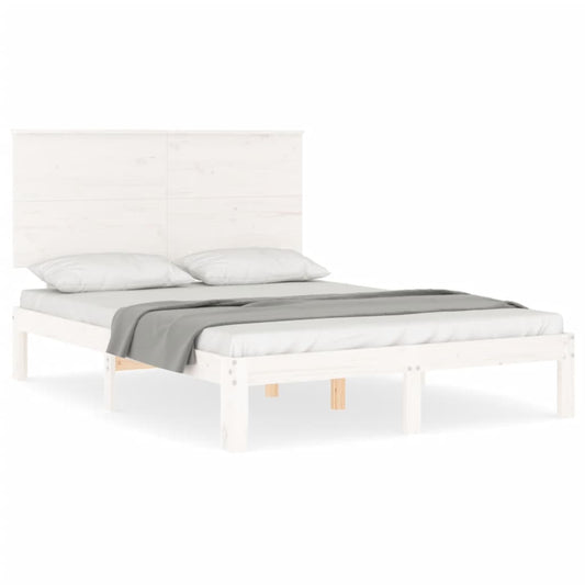 Bed Frame without Mattress White 120x200 cm Solid Wood Pine Bed Frame without Mattress White 120x200 cm Solid Wood Pine