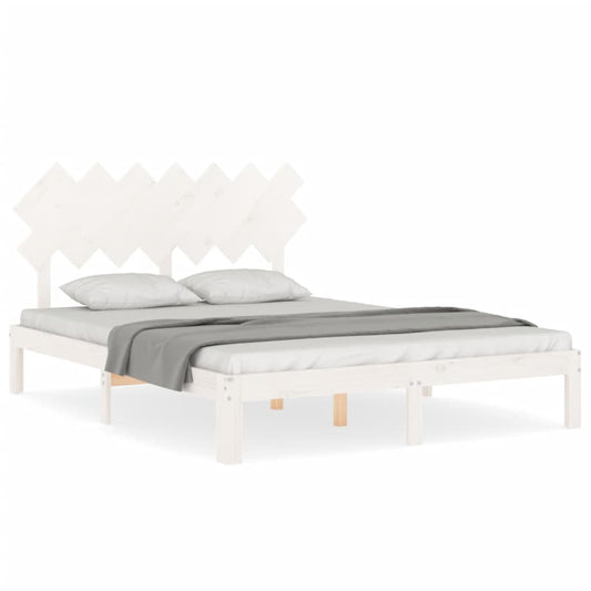 Bed Frame without Mattress White 140x200 cm Solid Wood Pine Bed Frame without Mattress White 140x200 cm Solid Wood Pine