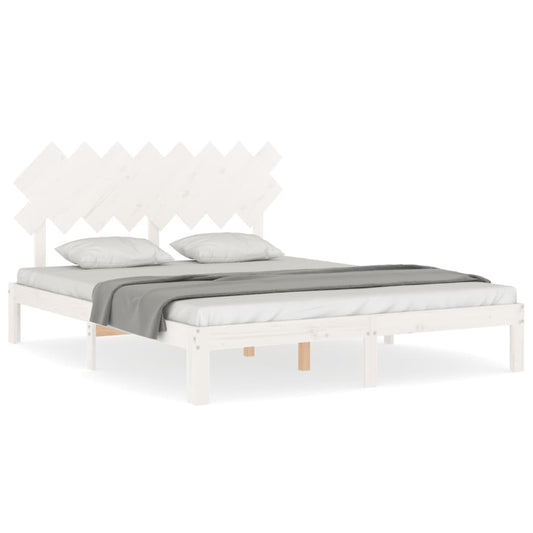 Bed Frame without Mattress White 160x200 cm Solid Wood Pine Bed Frame without Mattress White 160x200 cm Solid Wood Pine