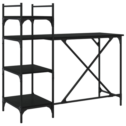 Computer Desk with Shelves Black 120x47x109 cm Computer Desk with Shelves Black 120x47x109 cm