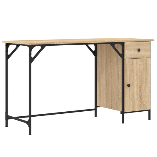 Computer Desk Sonoma Oak 131x48x75 cm Engineered Wood Computer Desk Sonoma Oak 131x48x75 cm Engineered Wood