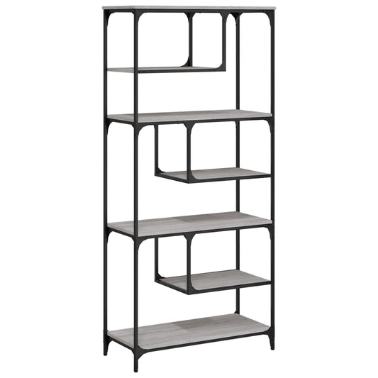 Bookcase Grey Sonoma 81x36x176 cm Engineered Wood Bookcase Grey Sonoma 81x36x176 cm Engineered Wood