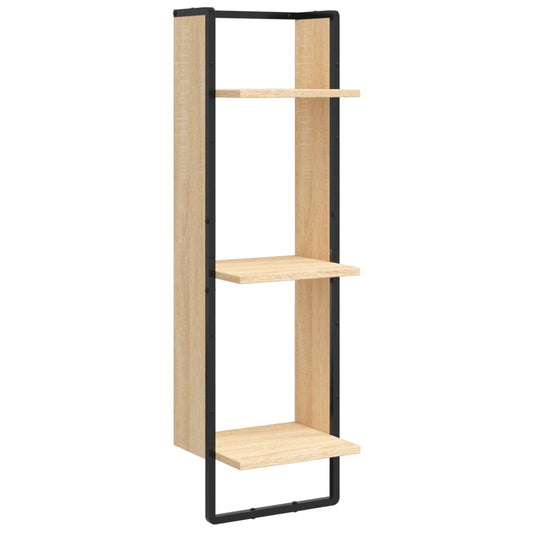 3-Tier Wall Shelf Sonoma Oak 30x25x100 cm Engineered Wood 3-Tier Wall Shelf Sonoma Oak 30x25x100 cm Engineered Wood