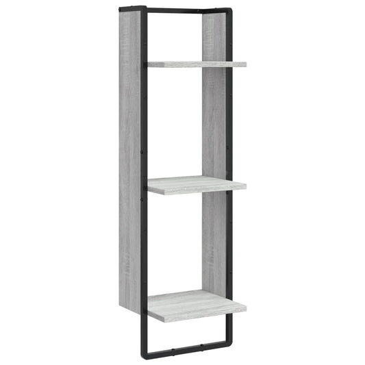 3-Tier Wall Shelf Grey Sonoma 30x25x100 cm Engineered Wood 3-Tier Wall Shelf Grey Sonoma 30x25x100 cm Engineered Wood