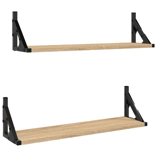 Wall Shelves 2 pcs Sonoma Oak 60x15x15.5 cm Wall Shelves 2 pcs Sonoma Oak 60x15x15.5 cm