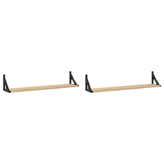 Wall Shelves 2 pcs Sonoma Oak 80x15x15.5 cm Engineered wood Wall Shelves 2 pcs Sonoma Oak 80x15x15.5 cm Engineered wood