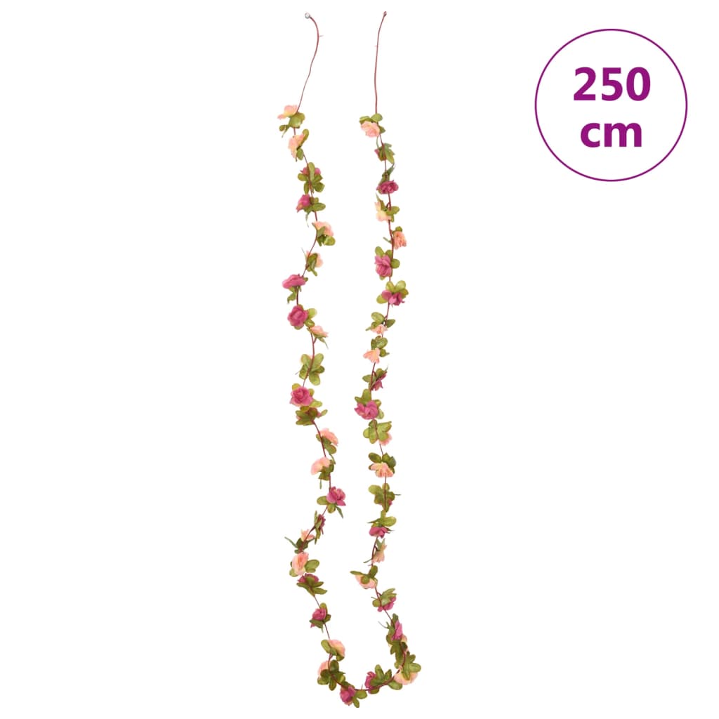 Flower Garlands 6 pcs Rose Red 250 cm