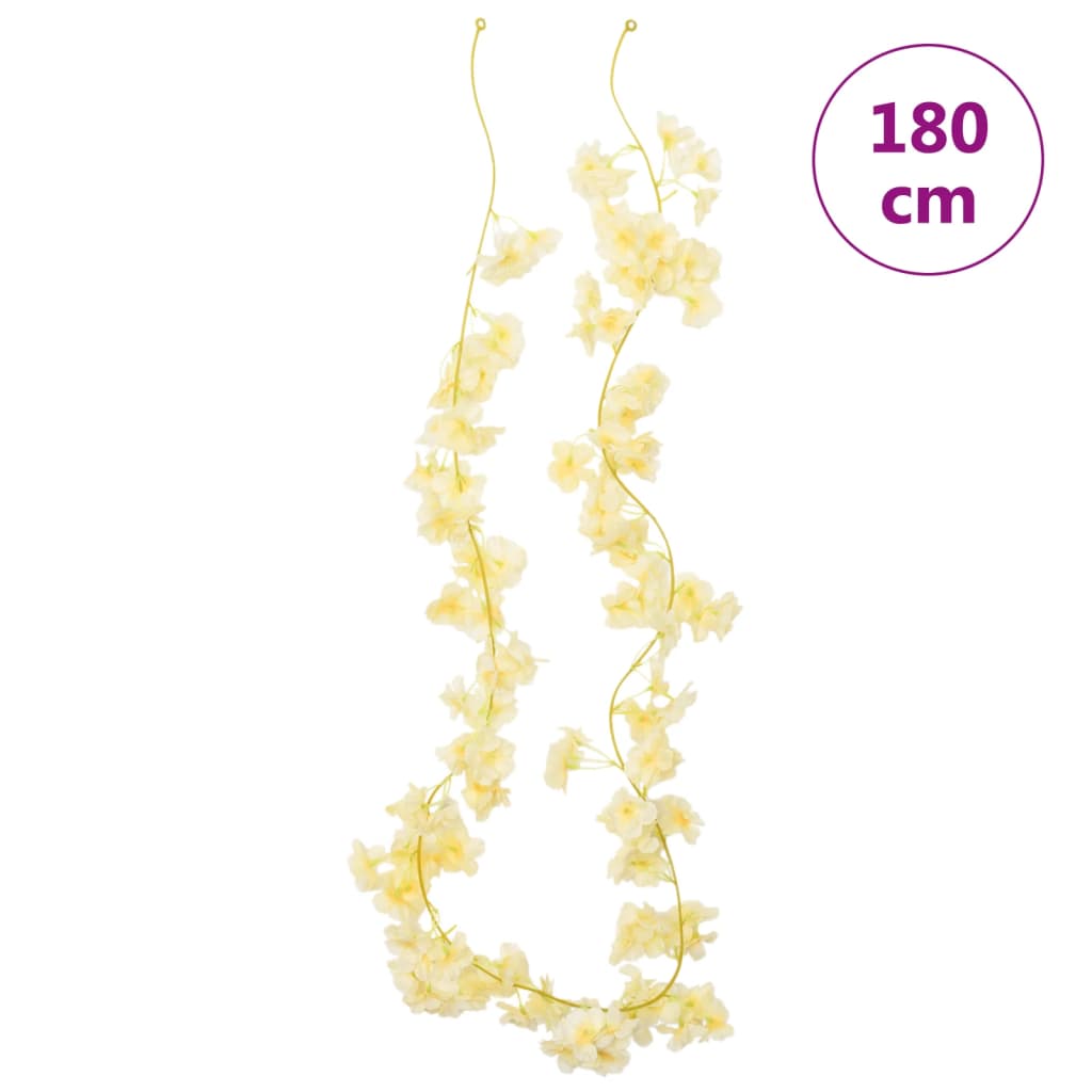 Flower Garlands 6 pcs Champagne 180 cm