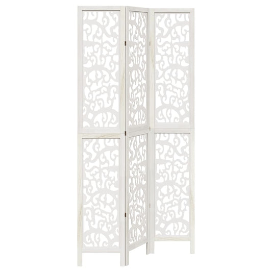 Room Divider 3 Panels White Solid Wood Paulownia Room Divider 3 Panels White Solid Wood Paulownia