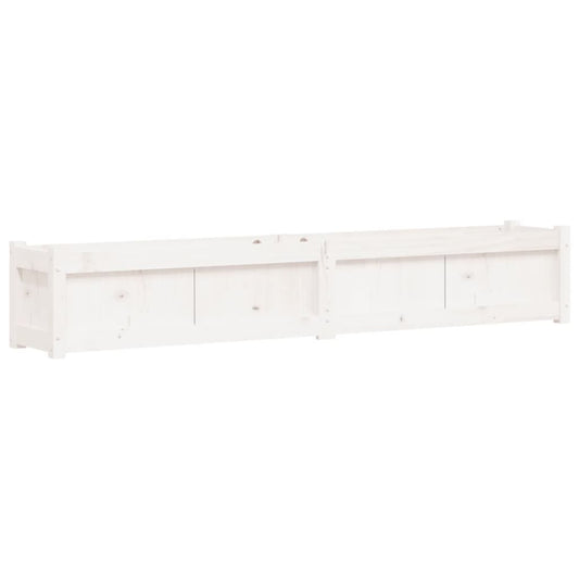 Garden Planter White 180x31x31 cm Solid Wood Pine Garden Planter White 180x31x31 cm Solid Wood Pine
