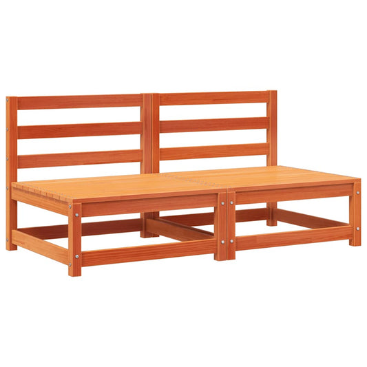 Garden Sofas Armless 2 pcs Wax Brown 70x70x67cm Solid Wood Pine Garden Sofas Armless 2 pcs Wax Brown 70x70x67cm Solid Wood Pine