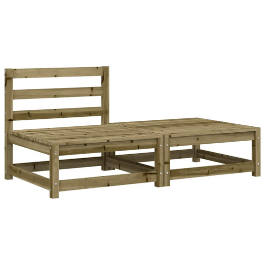 Garden Sofa Armless with Footstool Impregnated Wood Pine Garden Sofa Armless with Footstool Impregnated Wood Pine